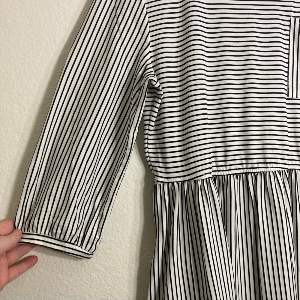NWT Merokeety Striped Prairie Dress - Black/White - Large - Picture 3 of 10